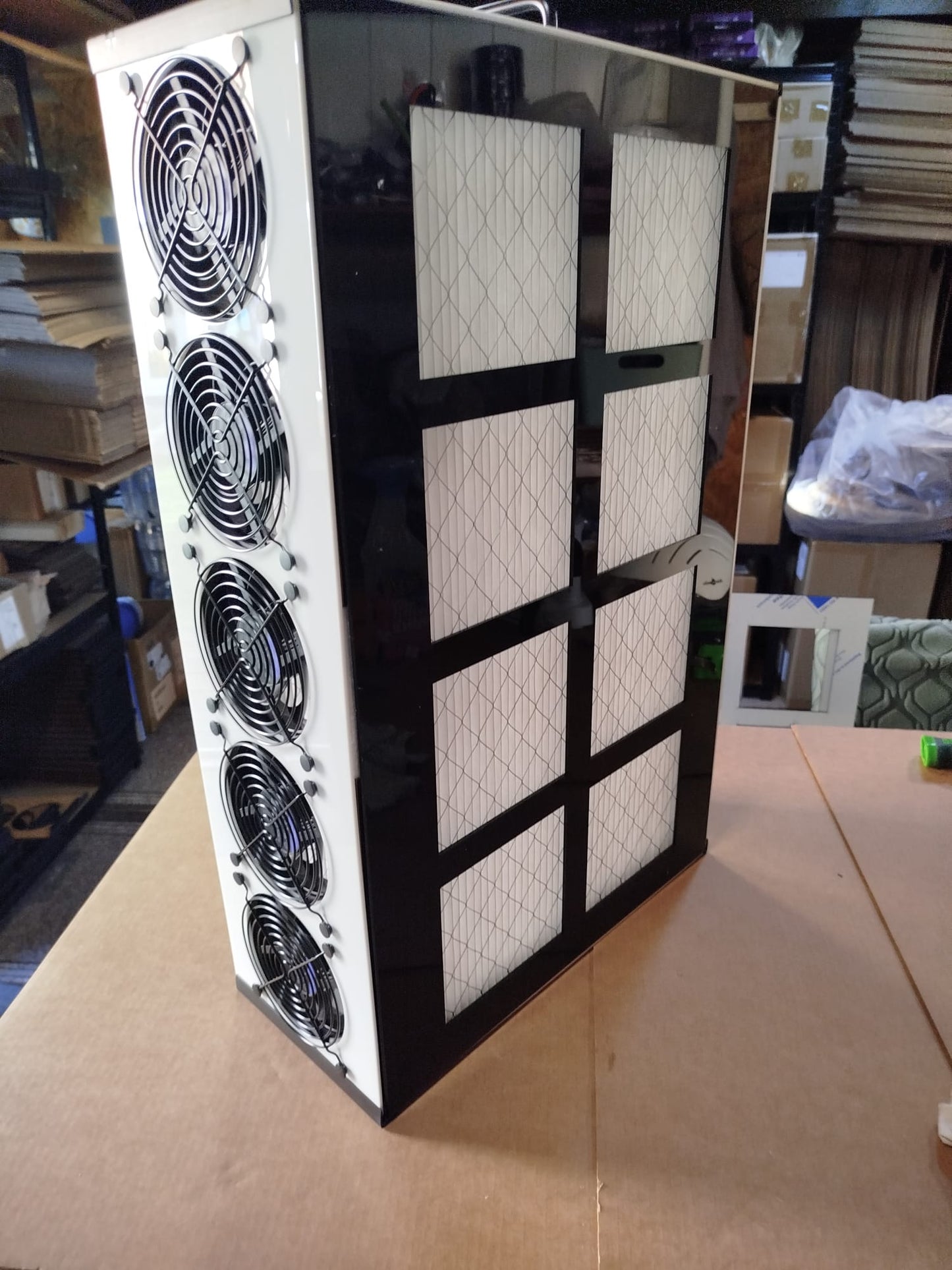 Luggable air purifier mesh guard protective cover close-up UK