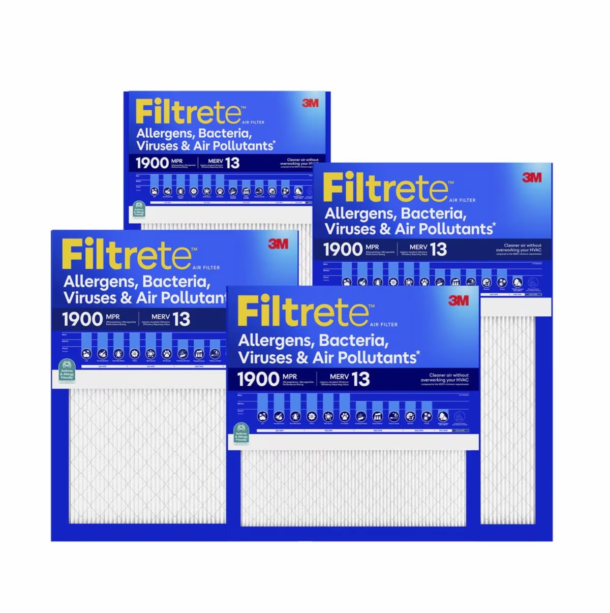 3M Filtrete MPR 1900 / MERV 13 air filters