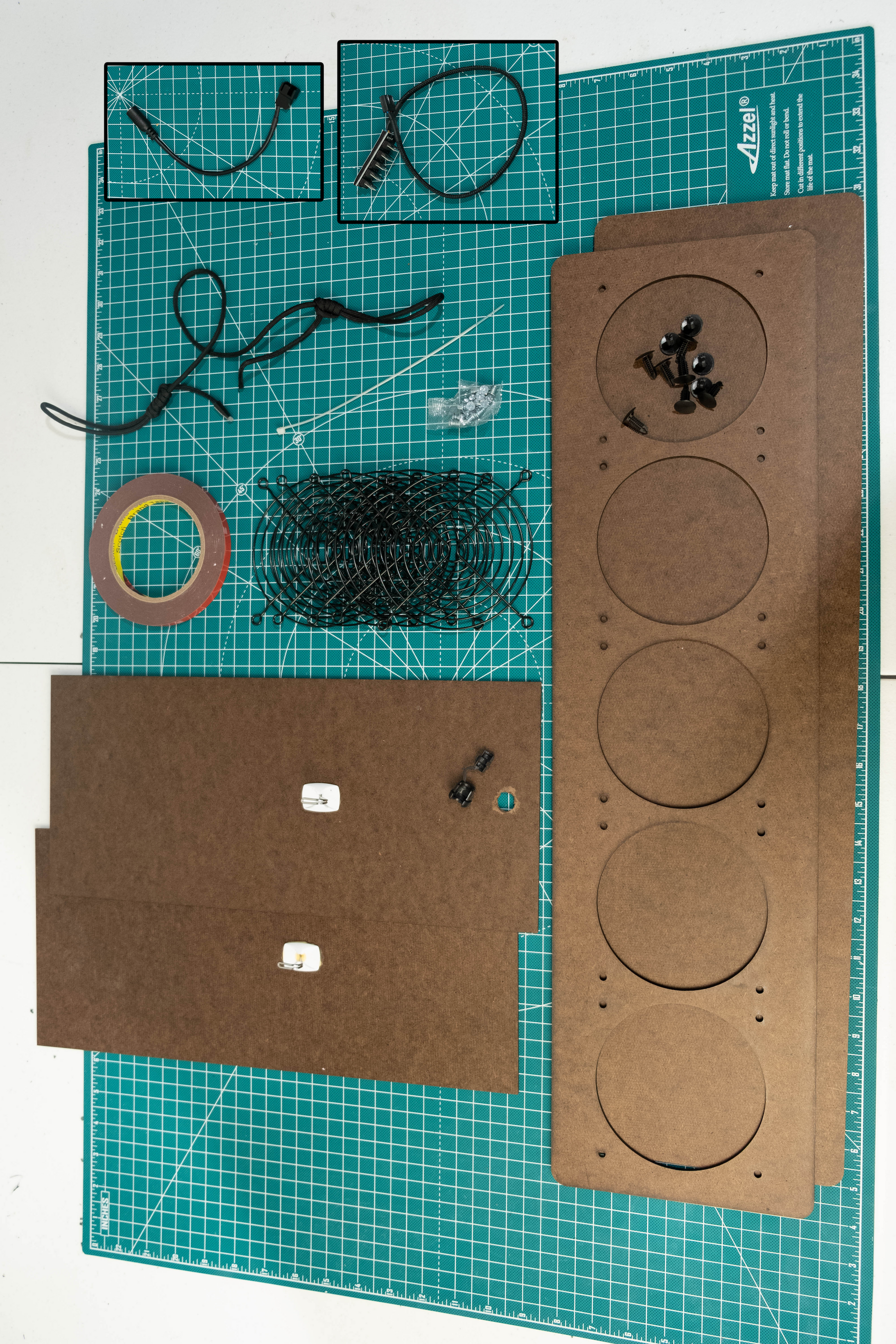 Fanless 7-fan panel kit for Luggable XL High-Output DIY air purifier UK