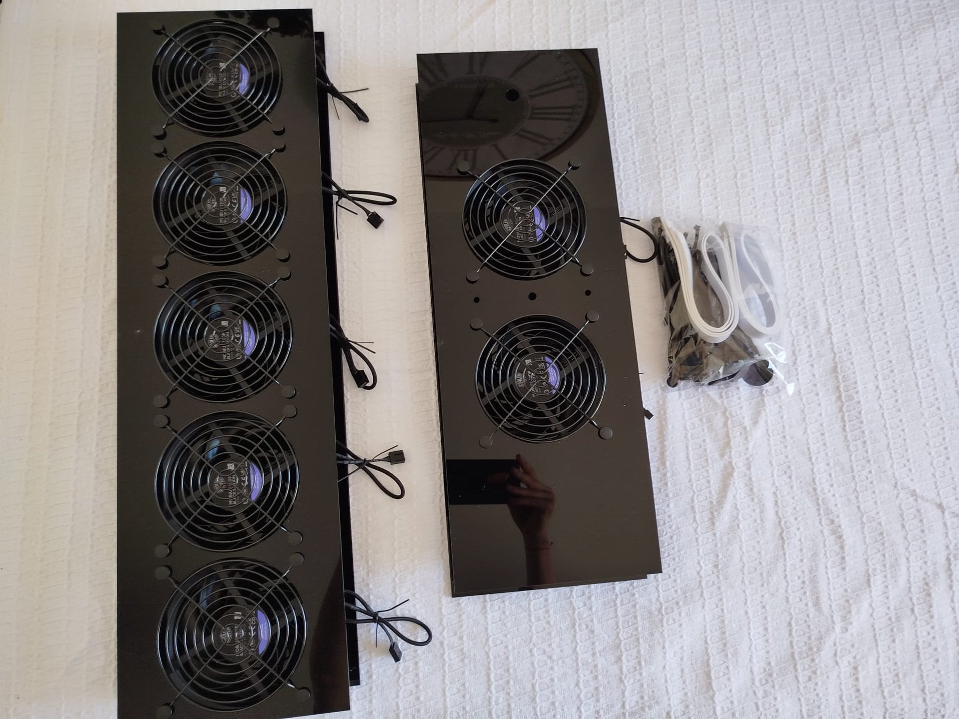 Luggable Fan Panel Obsidian — 5-fan and 2-fan boards