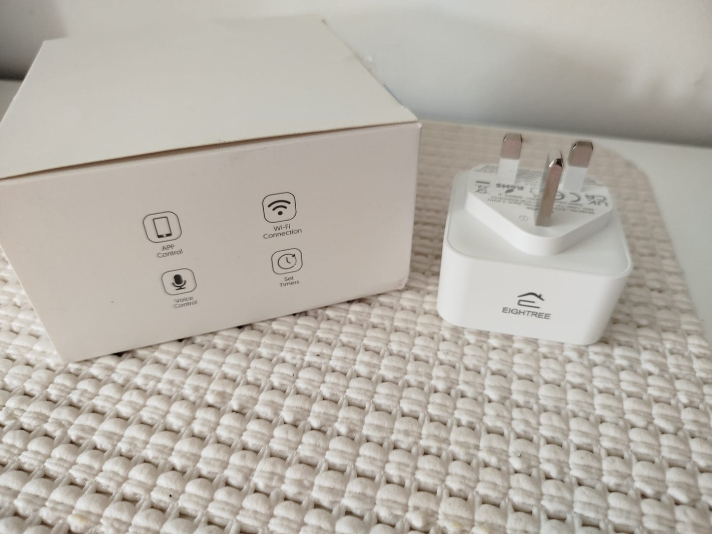 Veya-Ready Smart Plug — Tuya energy plug with UK 3-pin, app, Wi-Fi, voice and timer control